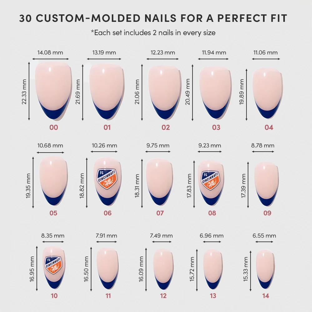 FC Cincinnati Press-On Nail Set