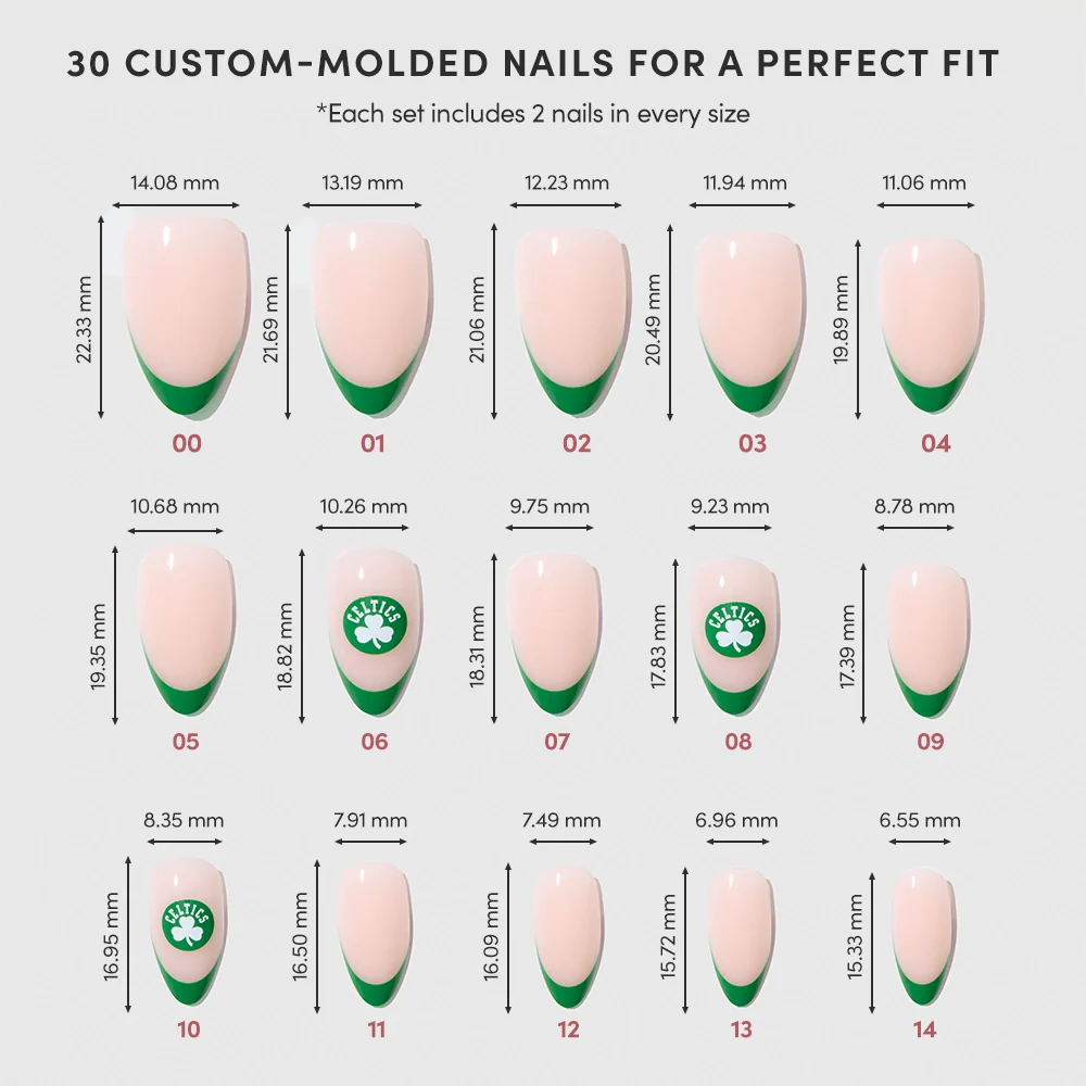Boston Celtics Press-On Nail Set