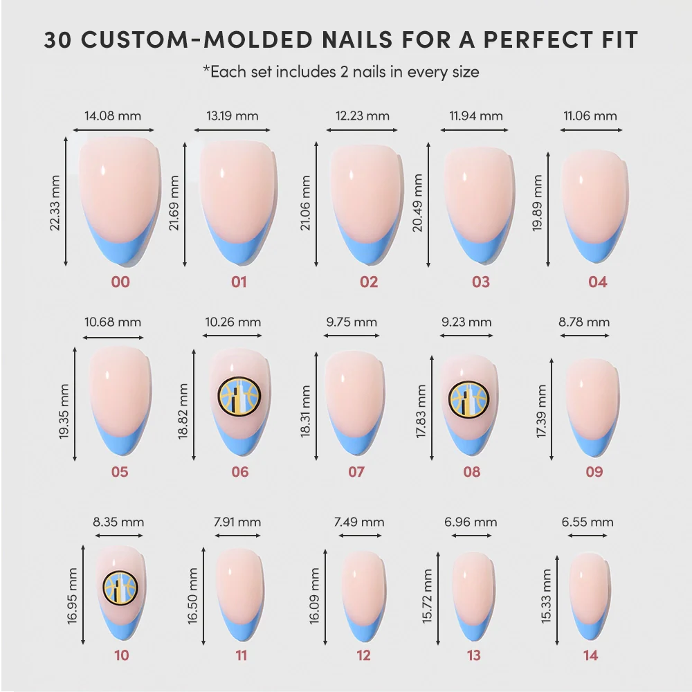 Chicago Sky Press-On Nail Set
