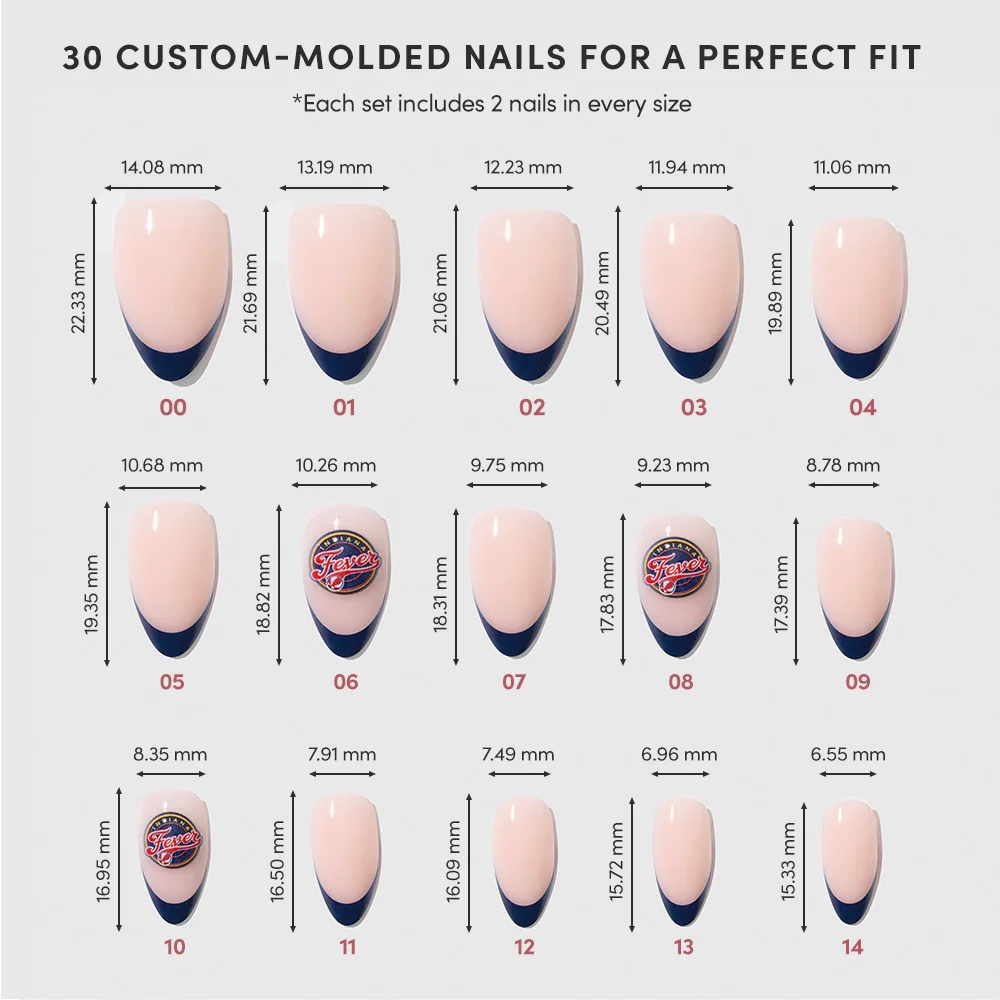 Indiana Fever Press-On Nail Set