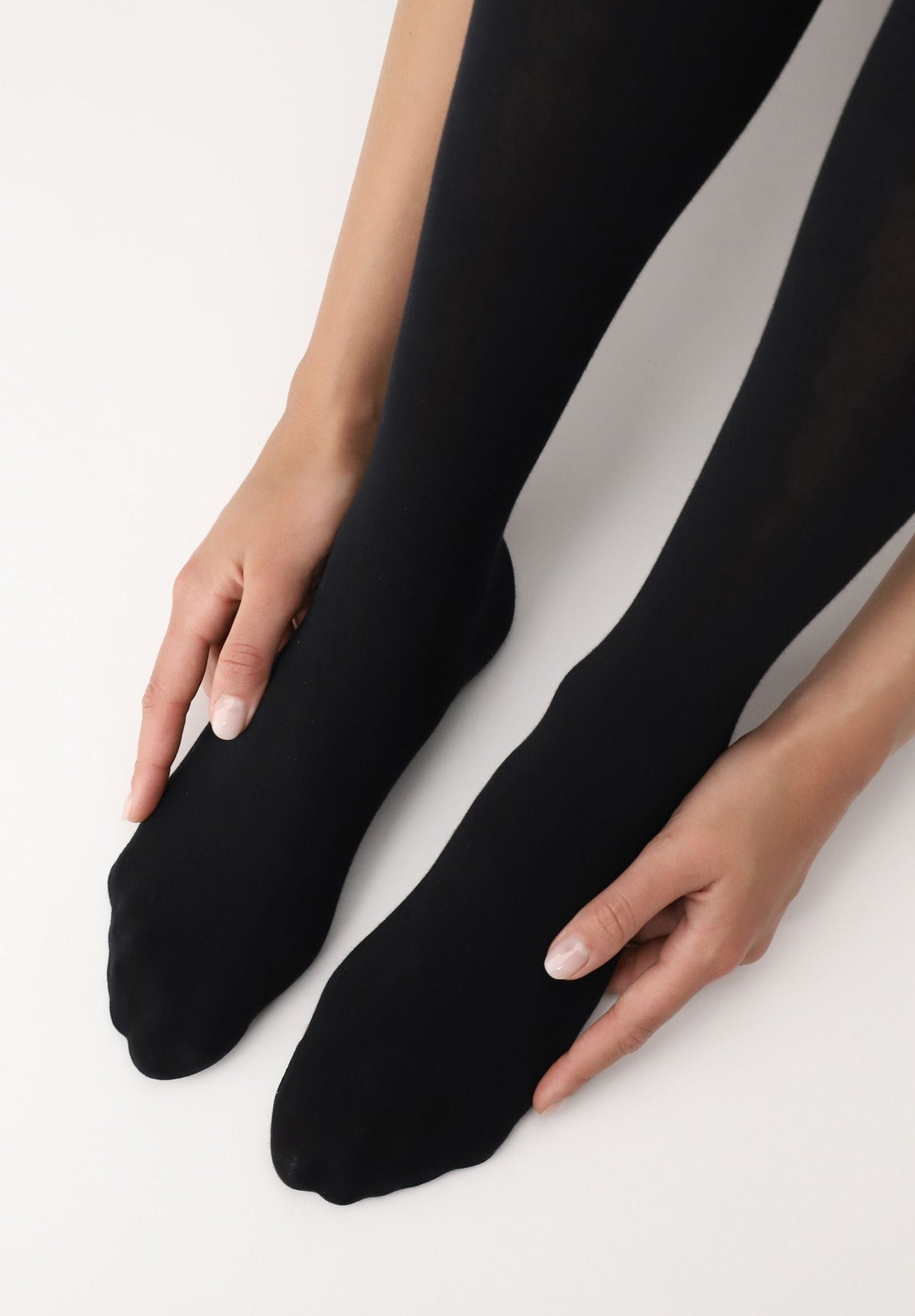 All Colors Cotton Opaque Tights - Black