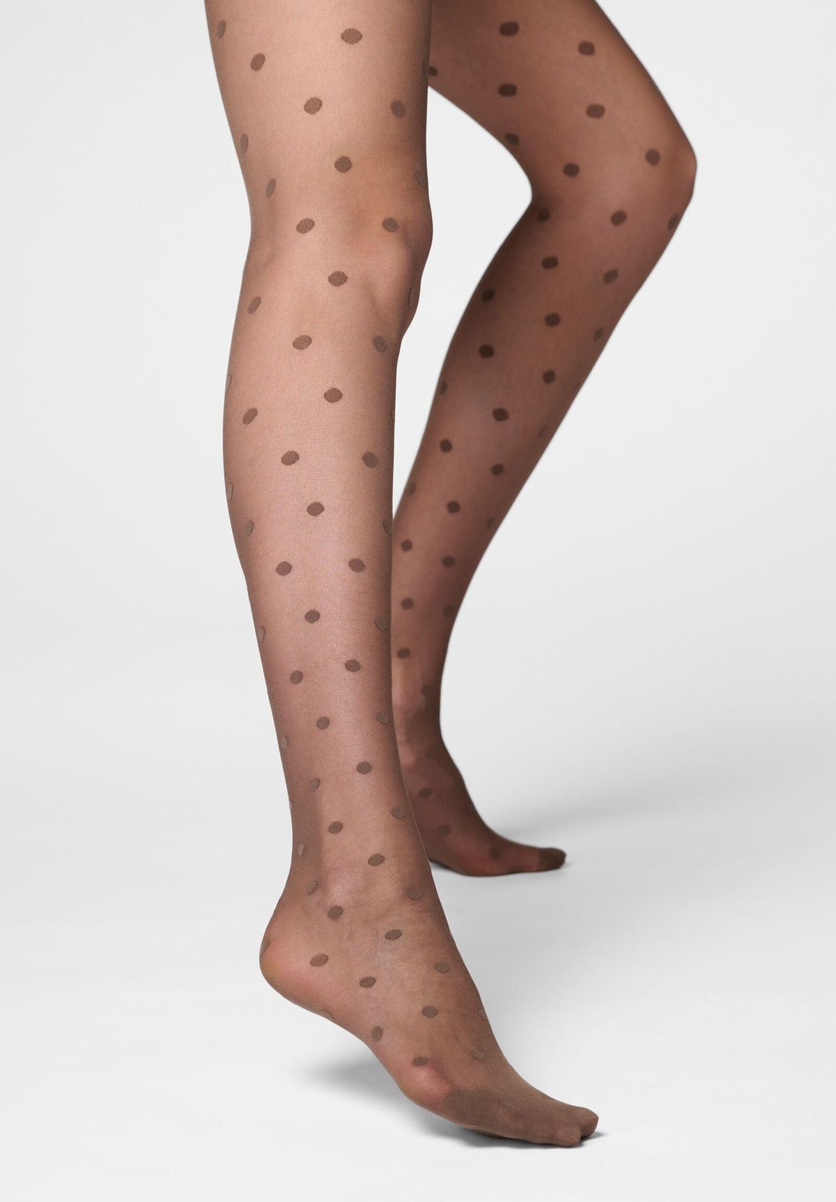 Sheer Tights with Polka-Dot Motif Veil Dots 30 - Chocolate 3