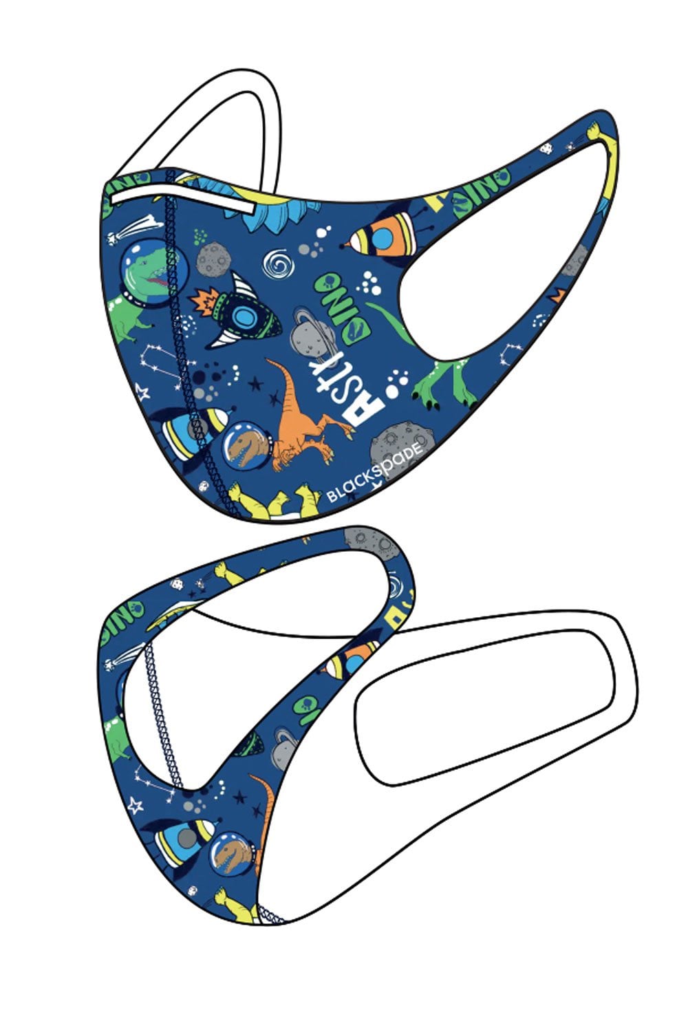 3D Spacer Masks Non Medical - Child 3-7 Years - Astronaut Pattern