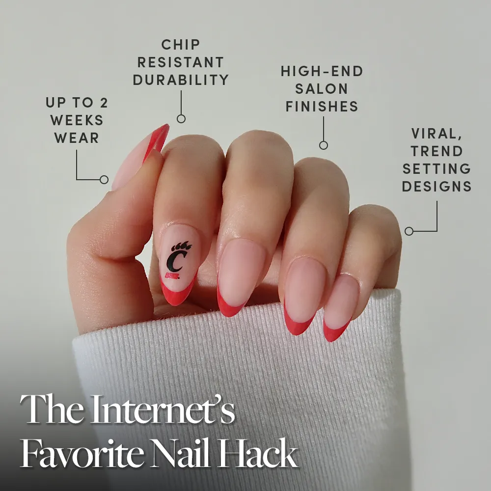Cincinnati Bearcats Press-On Nail Set