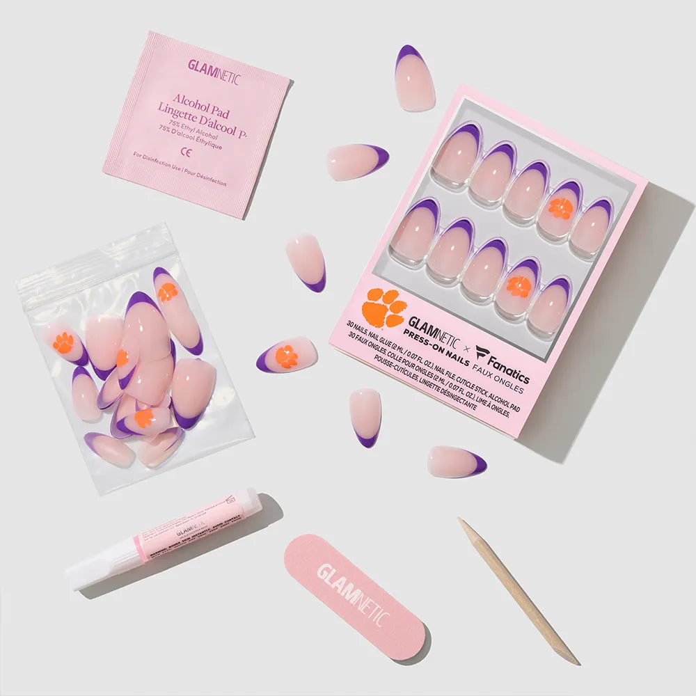 Clemson Tigers Press-On Nail Set