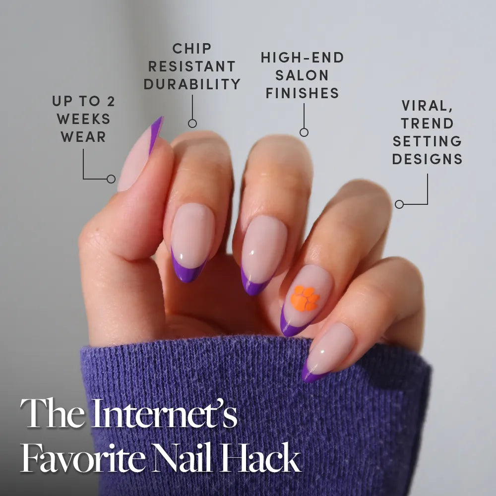 Clemson Tigers Press-On Nail Set