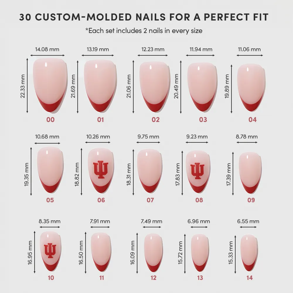 Indiana Hoosiers Press-On Nail Set