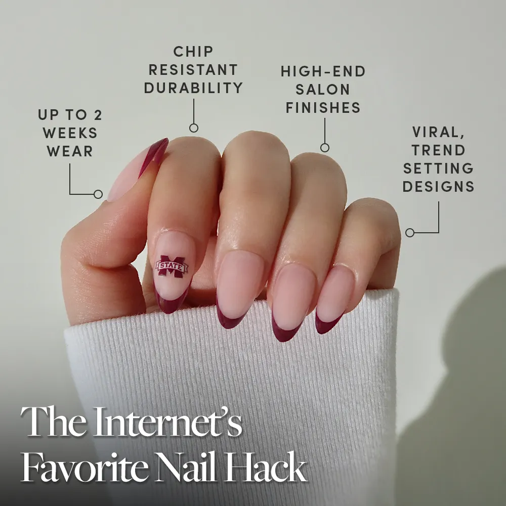 Mississippi State Bulldogs Press-On Nail Set