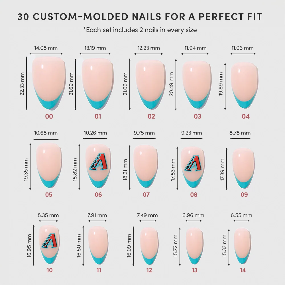 Arizona Diamondbacks Press-On Nail Set