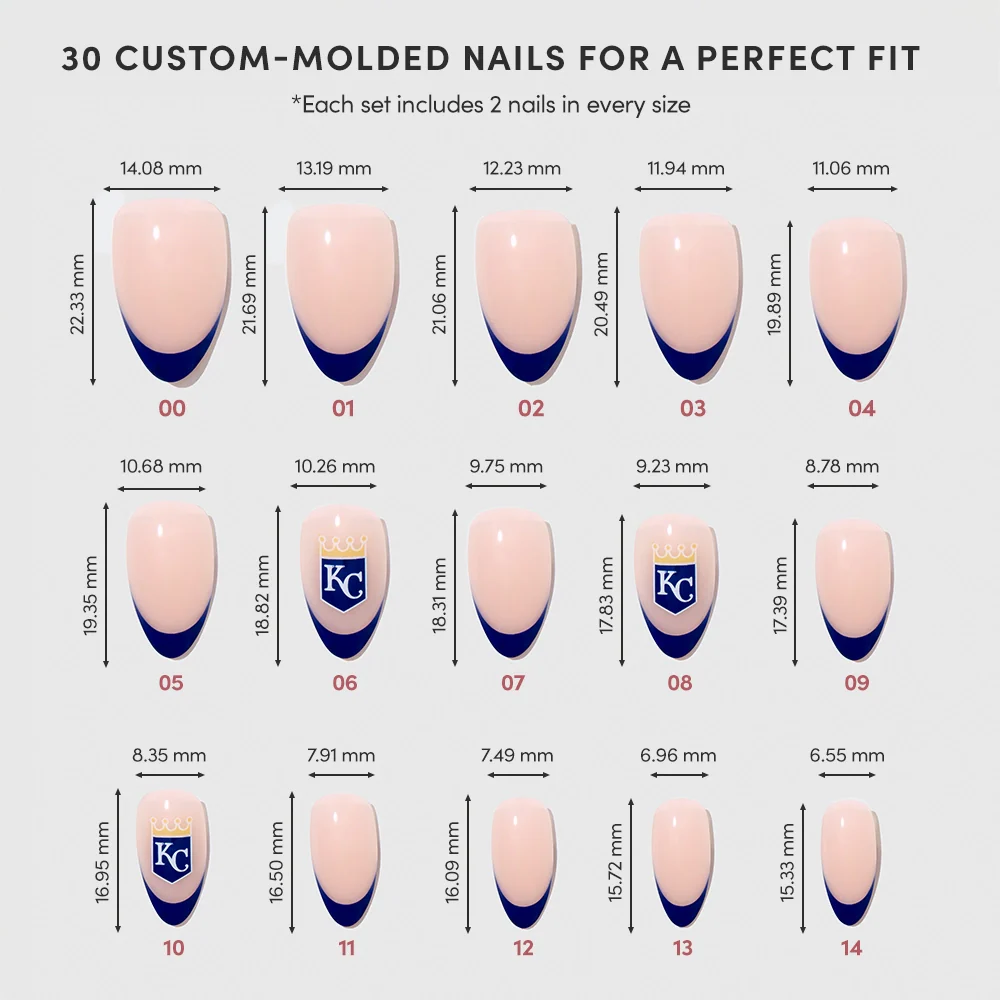 Kansas City Royals Press-On Nail Set