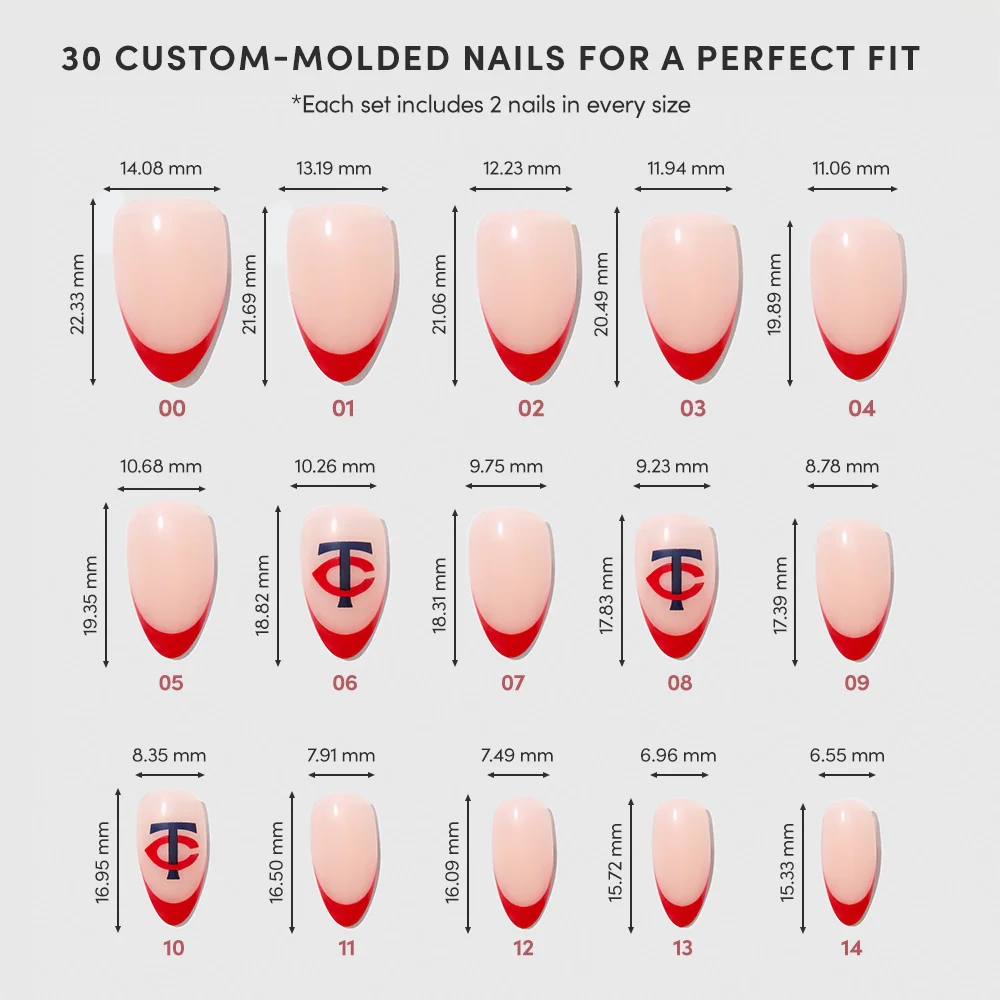 Minnesota Twins Press-On Nail Set