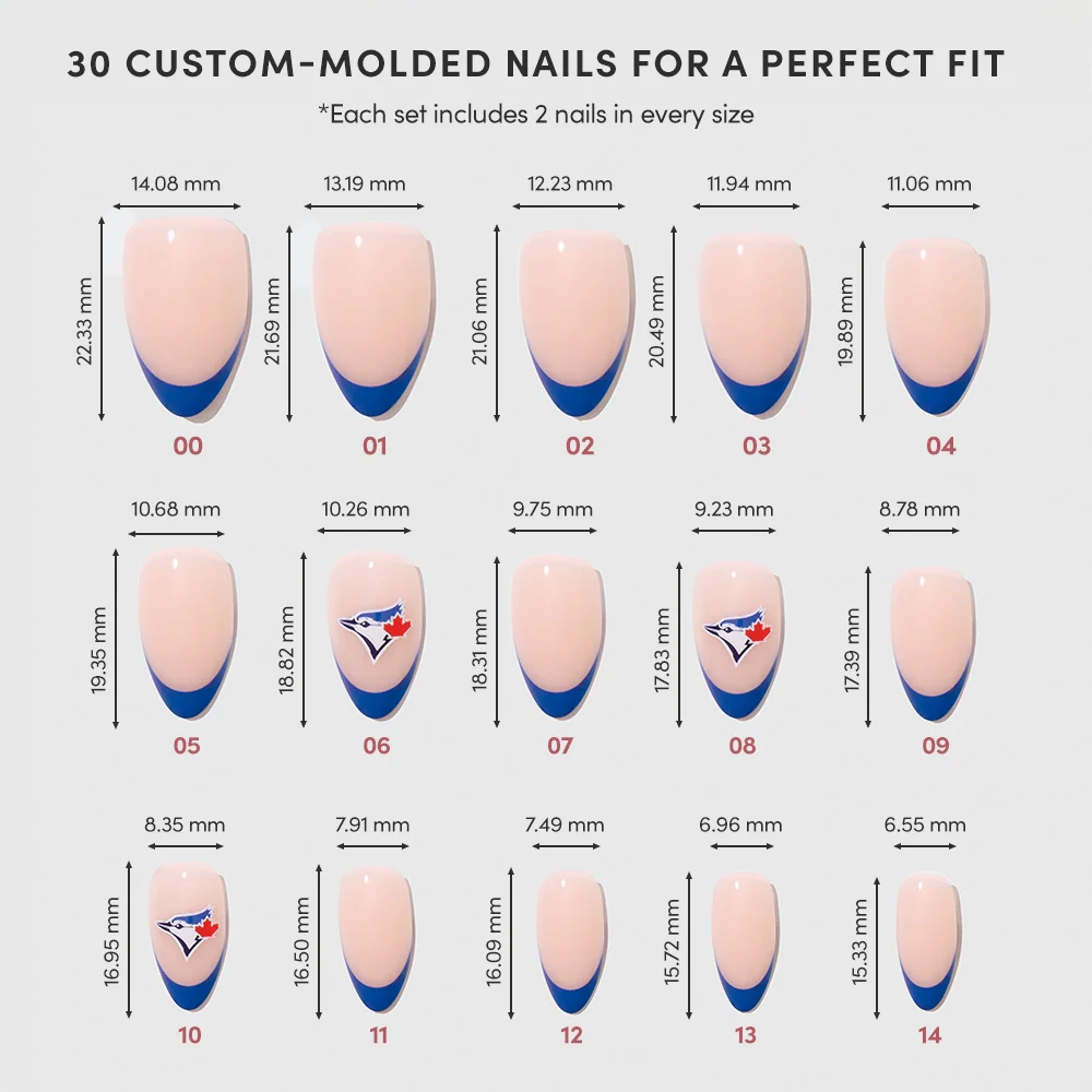 Toronto Blue Jays Press-On Nail Set
