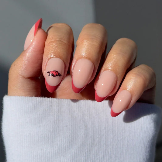 Arkansas Razorbacks Press-On Nail Set