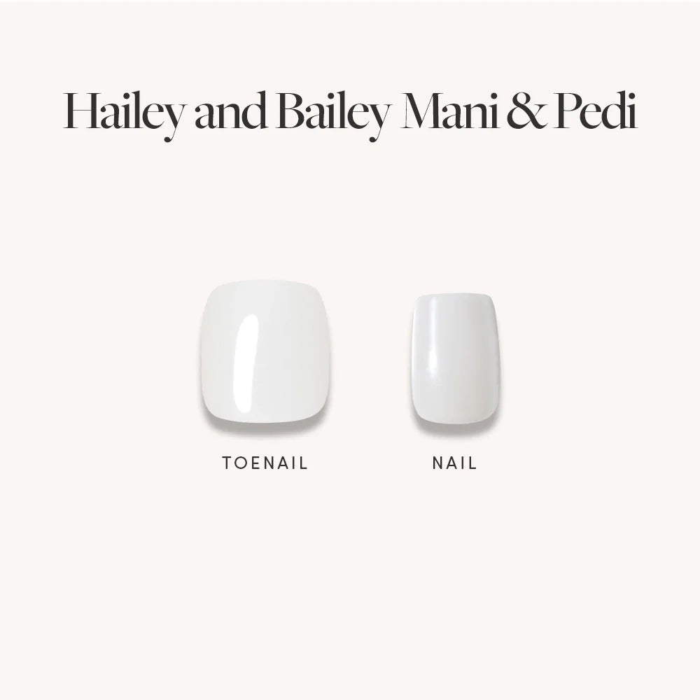 Pearly Glazed White Mani & Pedi Bundles