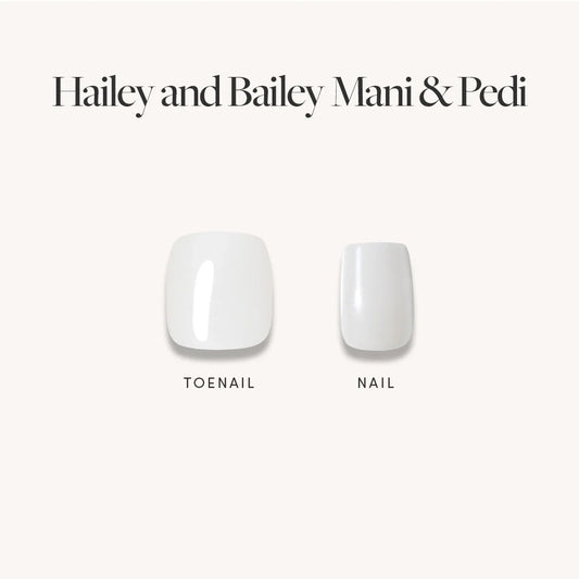 Pearly Glazed White Mani & Pedi Bundles