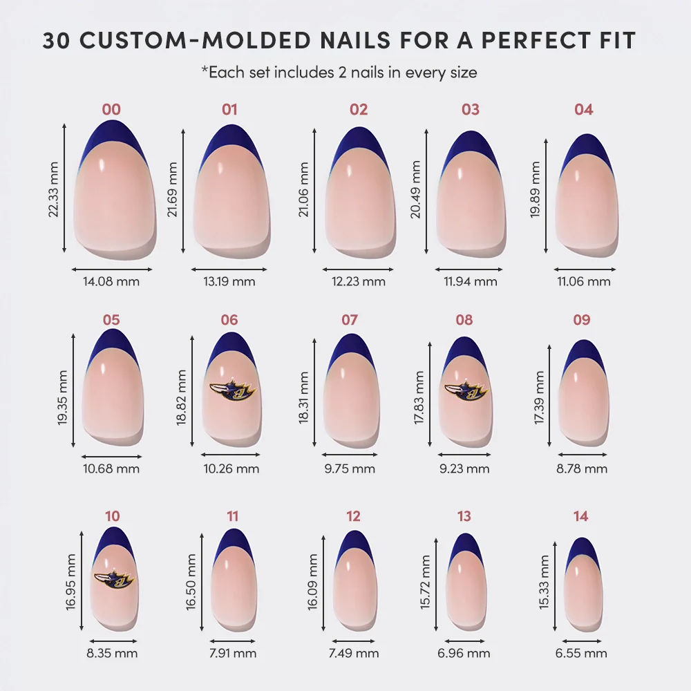 Baltimore Ravens Press-On Nail Set