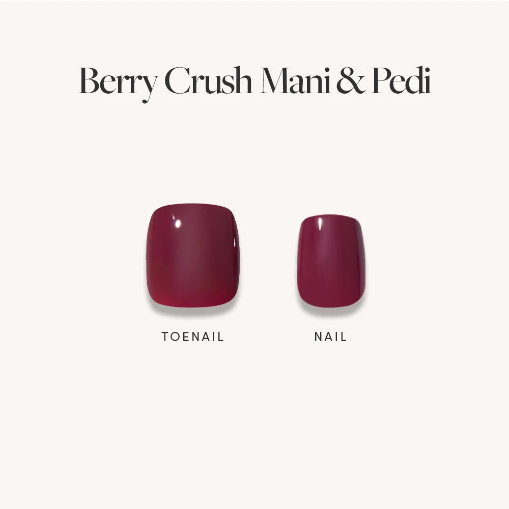 Glossy Dark Maroon Mani & Pedi Bundles