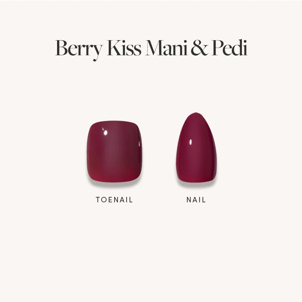Glossy Dark Maroon Mani & Pedi Bundles