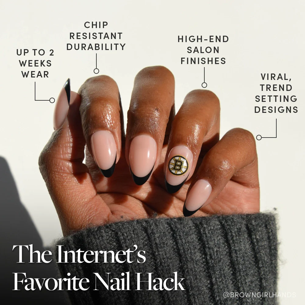 Boston Bruins Press-On Nail Set