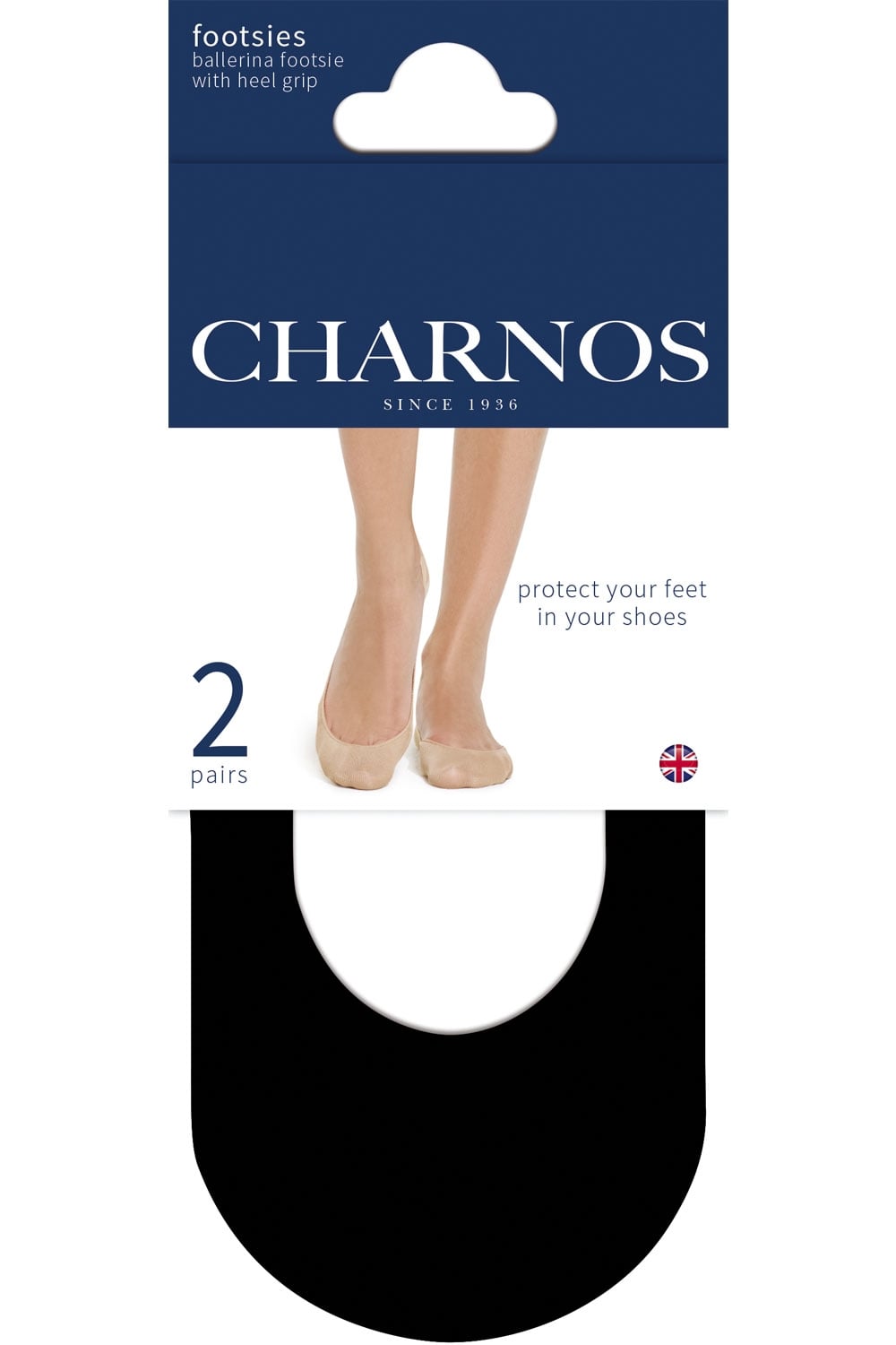 Ballerina Footsie With Heel Grip 2 Pair Pack CIAK