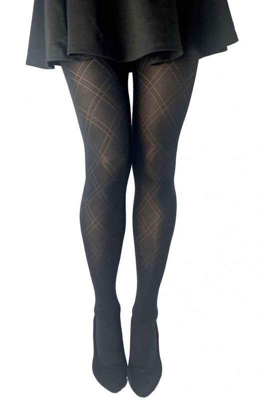 Double Diamond Tights With Light Control Tops 1893