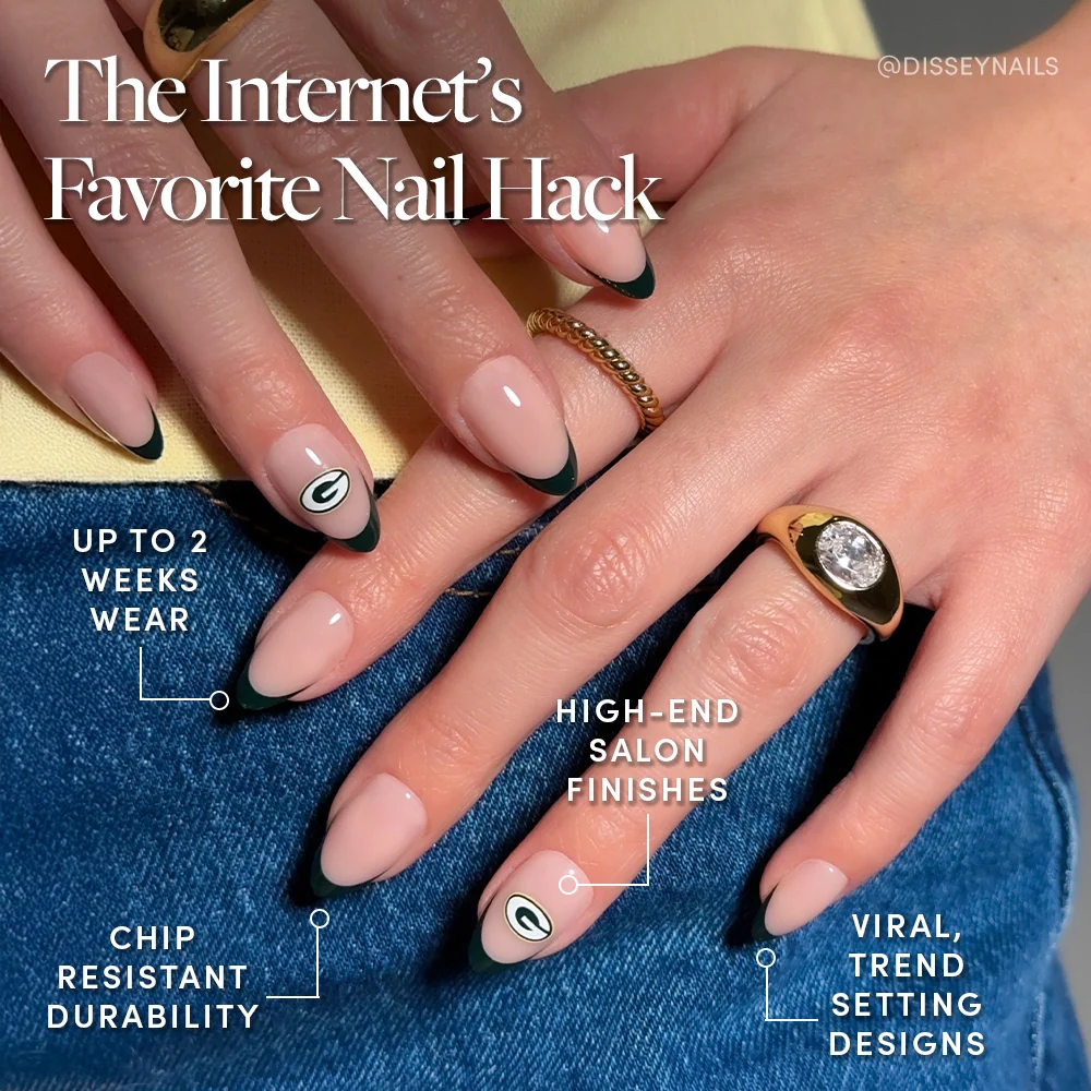 Green Bay Packers Press-On Nail Set