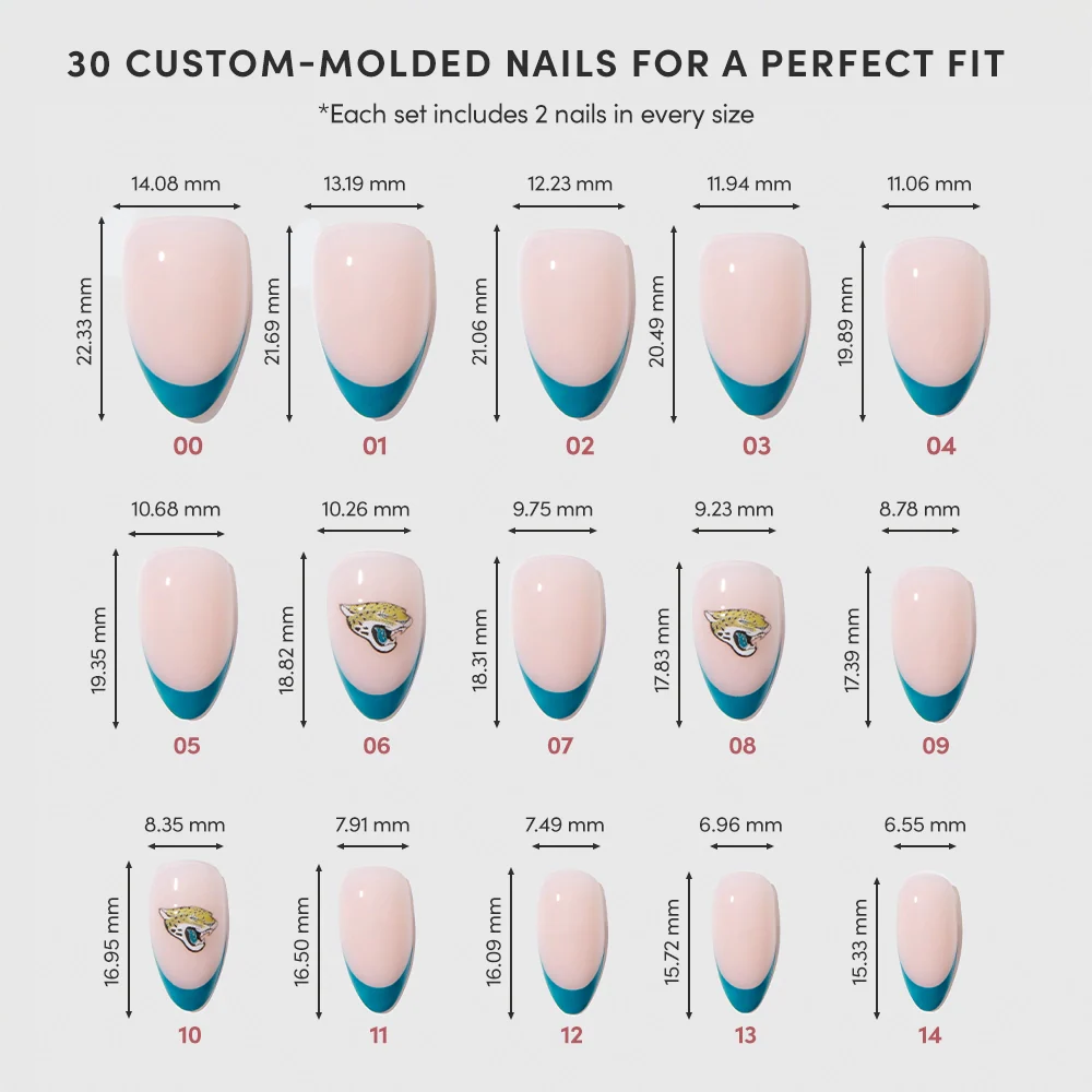 Jacksonville Jaguars Press-On Nail Set