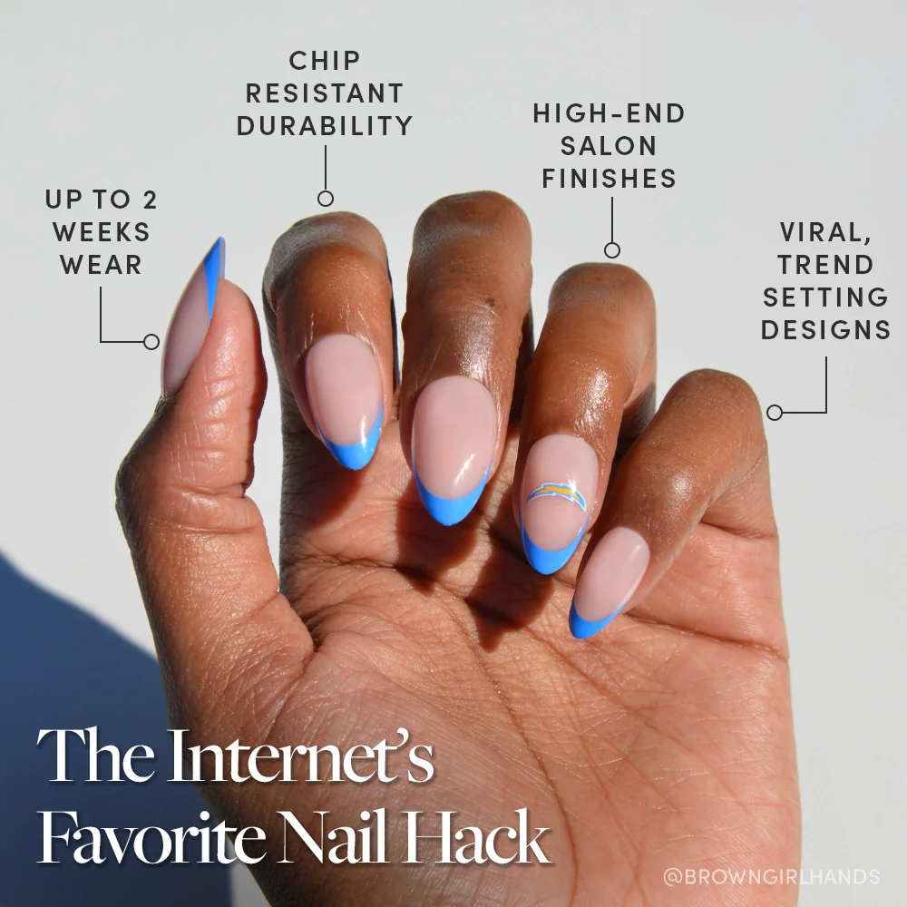 Los Angeles Chargers Press-On Nail Set