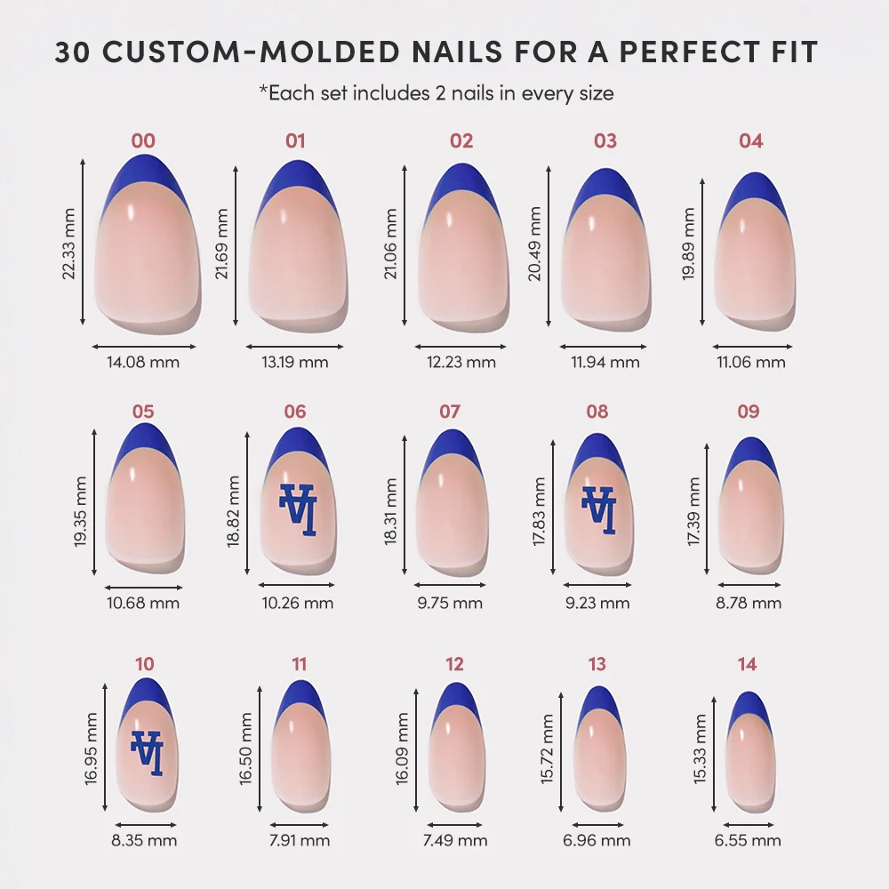 Los Angeles Dodgers Press-On Nail Set