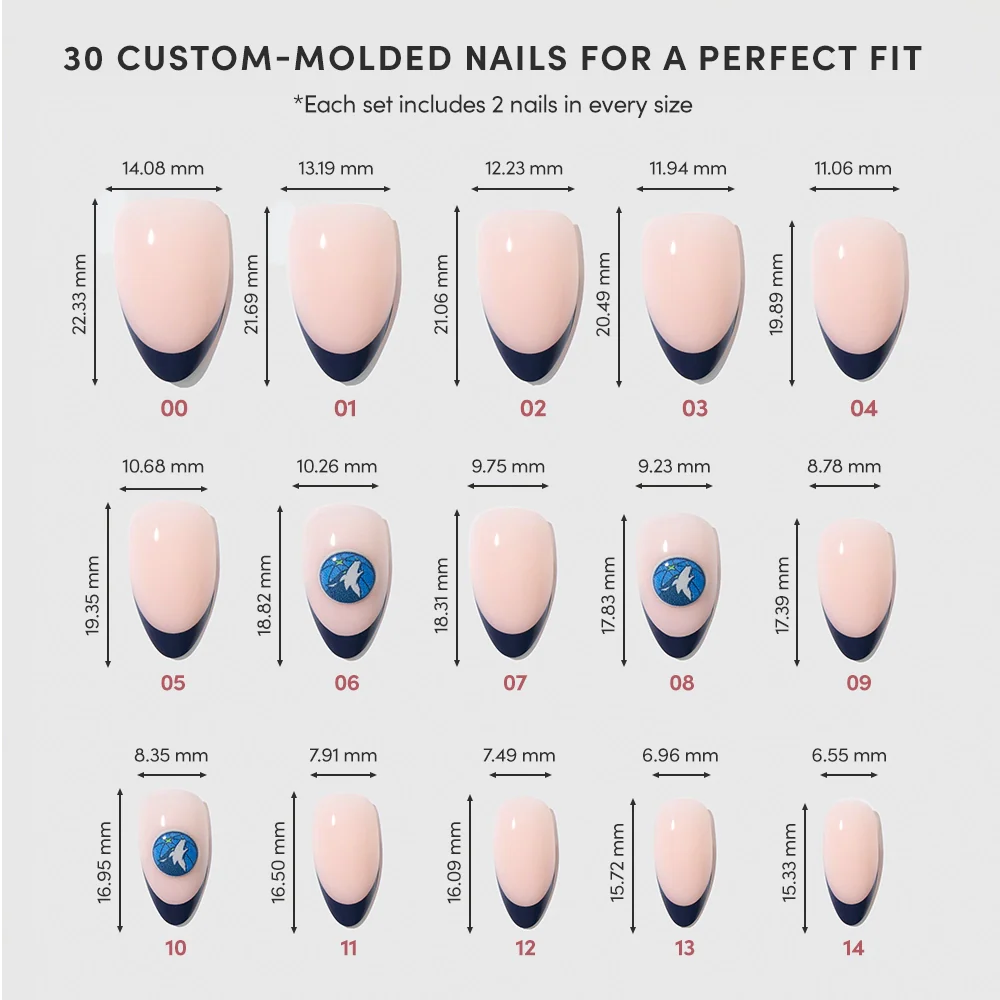 Minnesota Timberwolves Press-On Nail Set