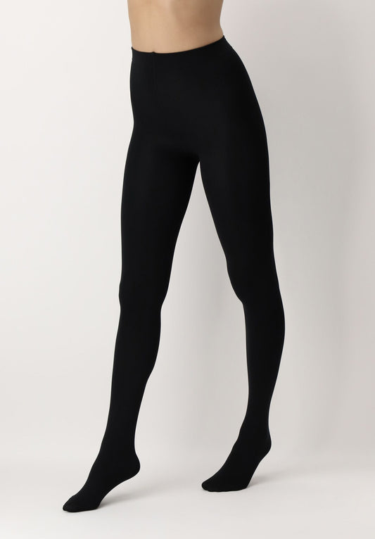 Warm and Soft 100 Opaque Tights - Black
