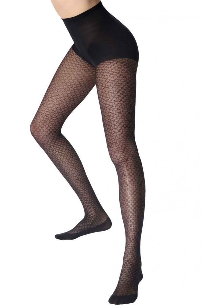 Eco Sneakers Black Chain Patterned Tights