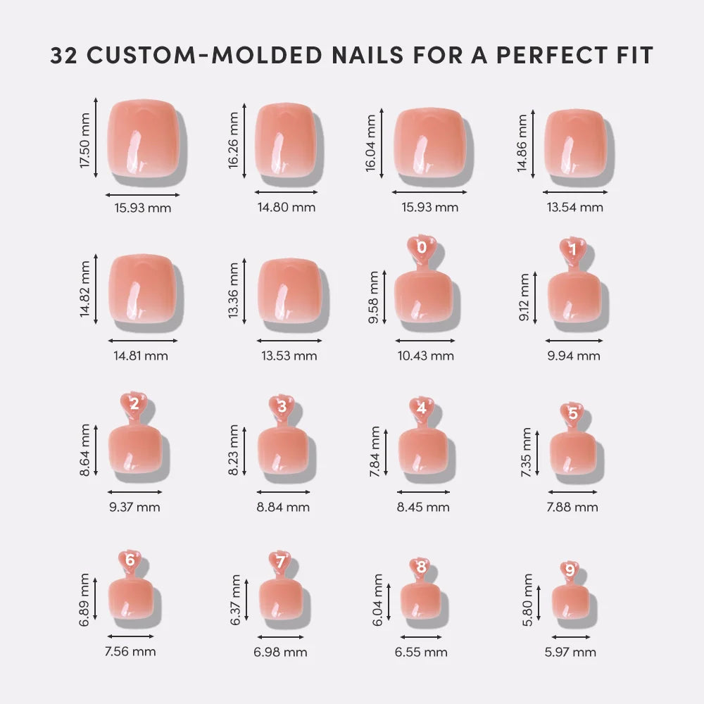 Sheer Peach Toenail