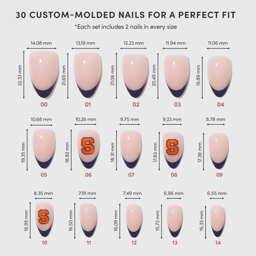 Syracuse Orange Press-On Nail Set