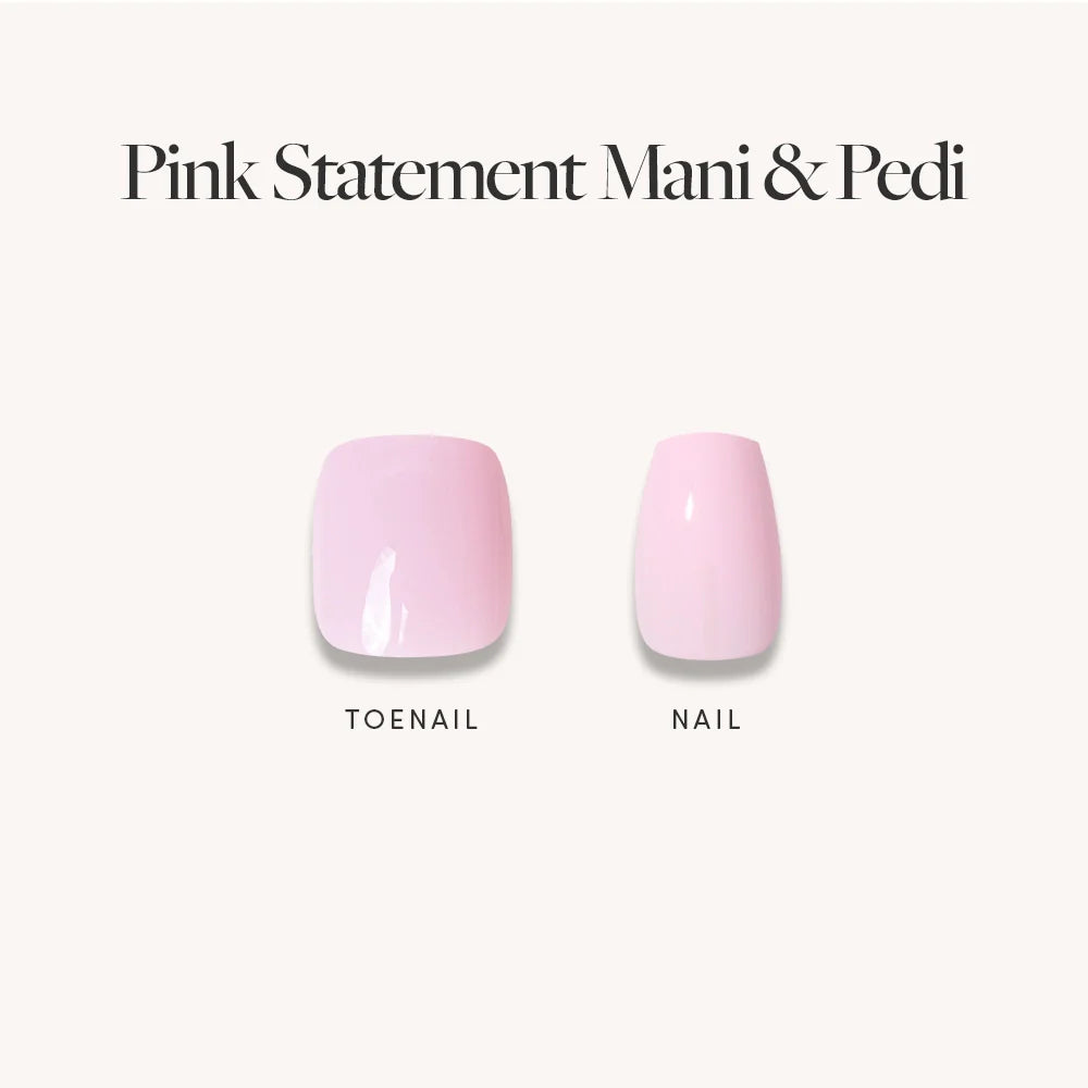 Glossy Blush Pink Mani & Pedi Bundles