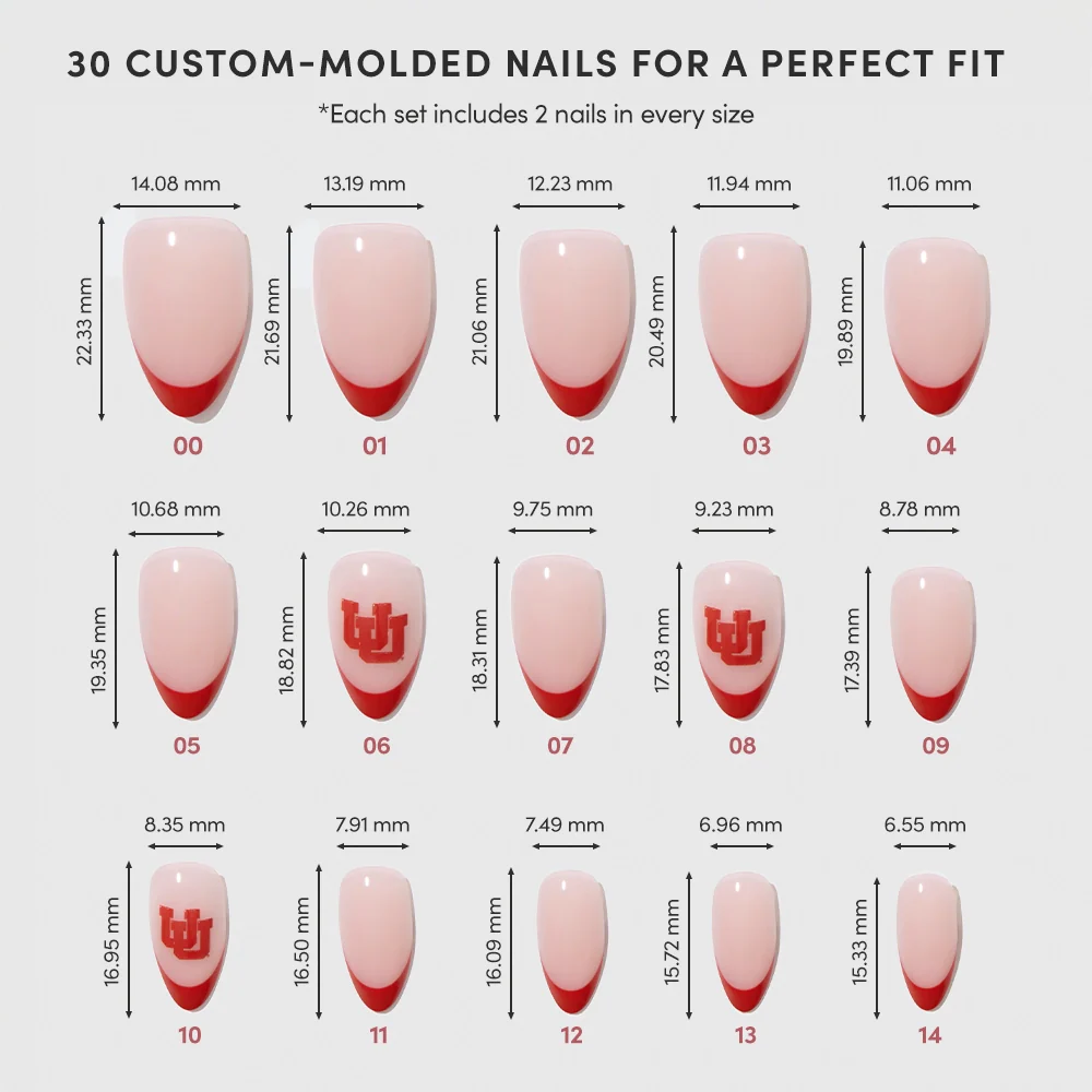 Utah Utes Press-On Nail Set