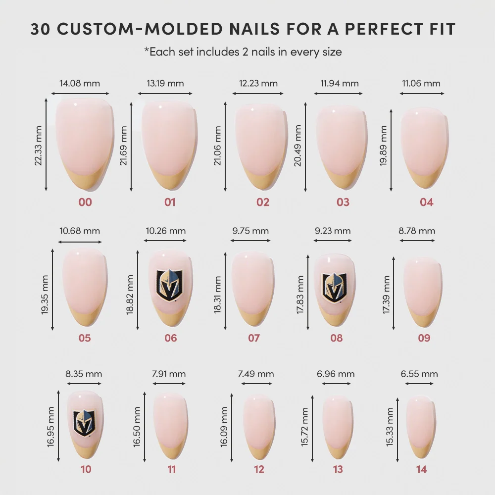 Vegas Golden Knights Press-On Nail Set