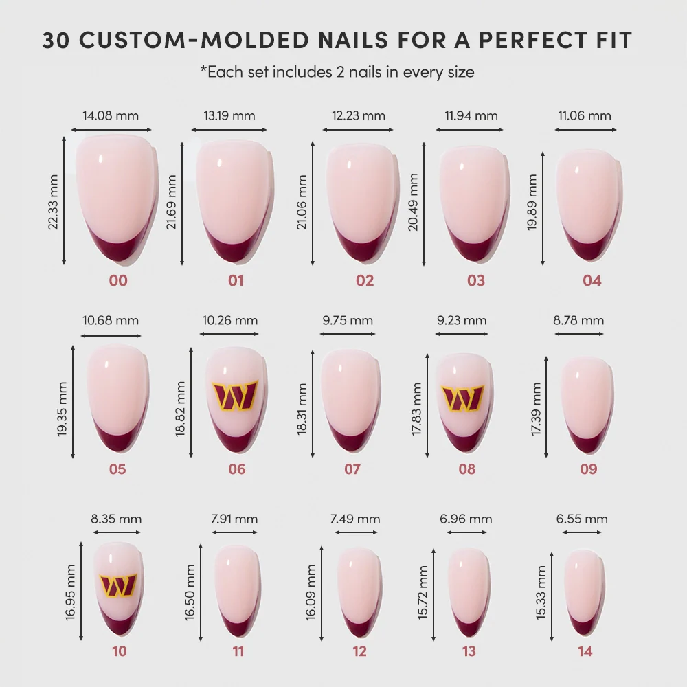 Washington Commanders Press-On Nail Set