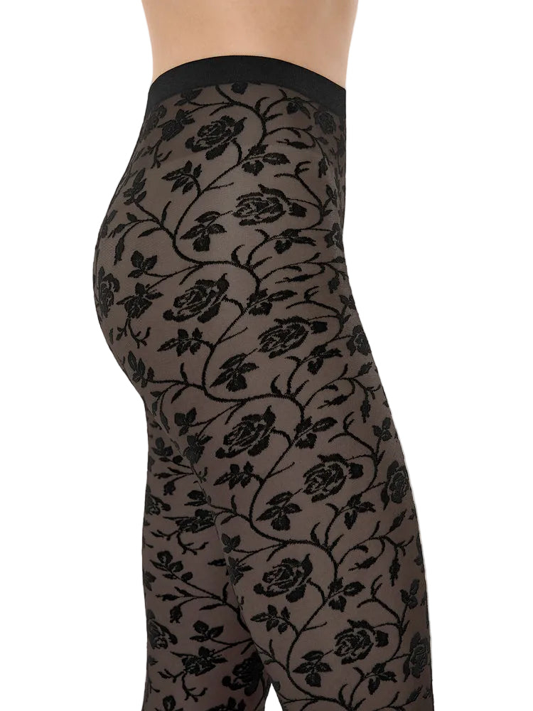Rose Patterned Tights 17680