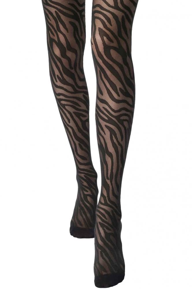 Savage Zebra Print Tights